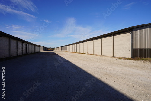 Tan Brown storage units holding the owner's property.