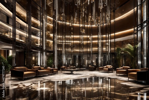 luxury hotel lobby interior