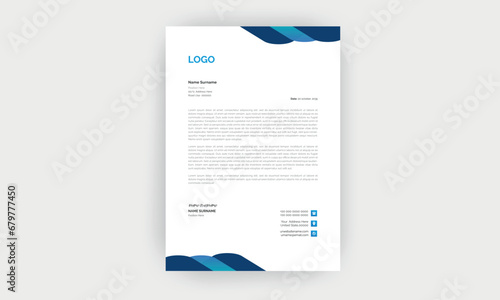 Simple and Creative letterhead template design