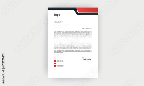 Simple and Creative letterhead template design