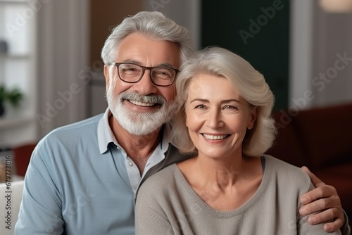 smiling happy retired couple