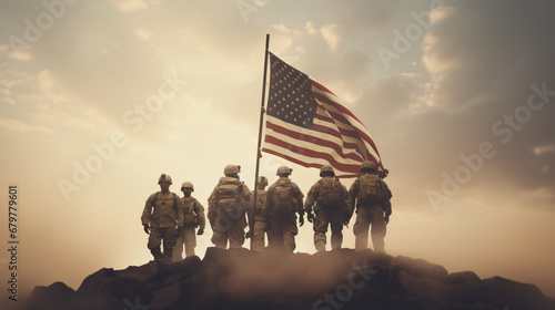 American flag symbolic of patriotism, 4th of july, memorial day, veterans day, army, marines, freedom, united states of america, USA concept photo