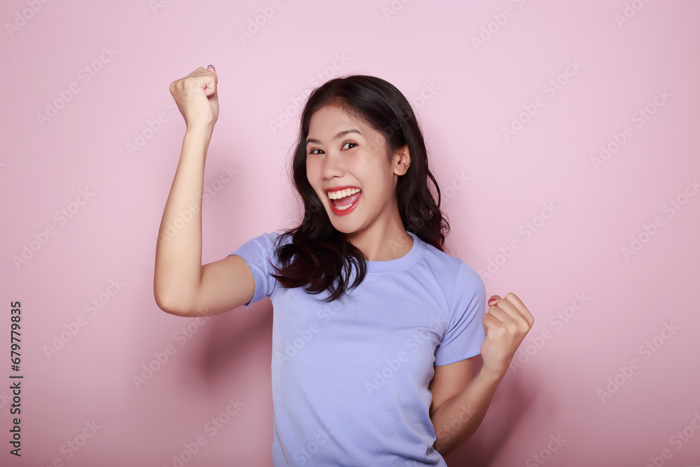 Asian woman doing cheerful pose, Portrait of a friendly young woman smiling happily, Portrait of a beautiful young woman in a light pink background, Asian woman doing cheerful pose, Portrait of a friendly young woman smiling happily, Portrait of a beautiful young woman in a light pink background,