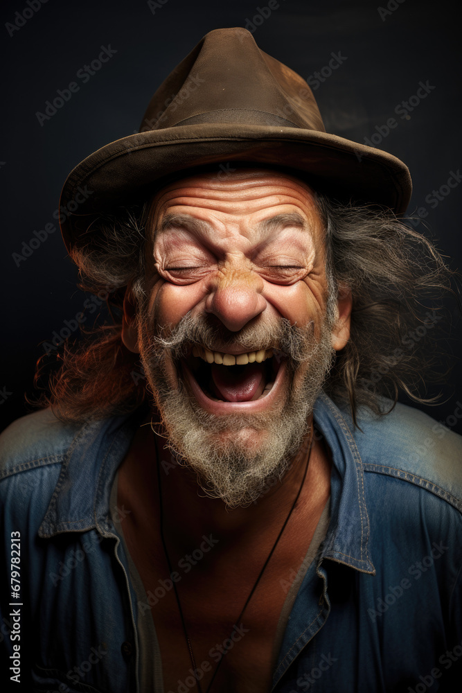 Portrait that focus on unexpected and humorous facial expression