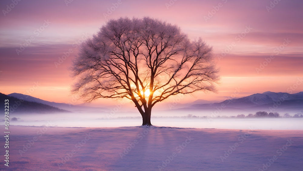 sunrise in the winter sunrise in the winter