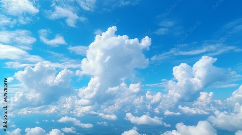 Beautiful blue sky clouds in the afternoon.Generative AI