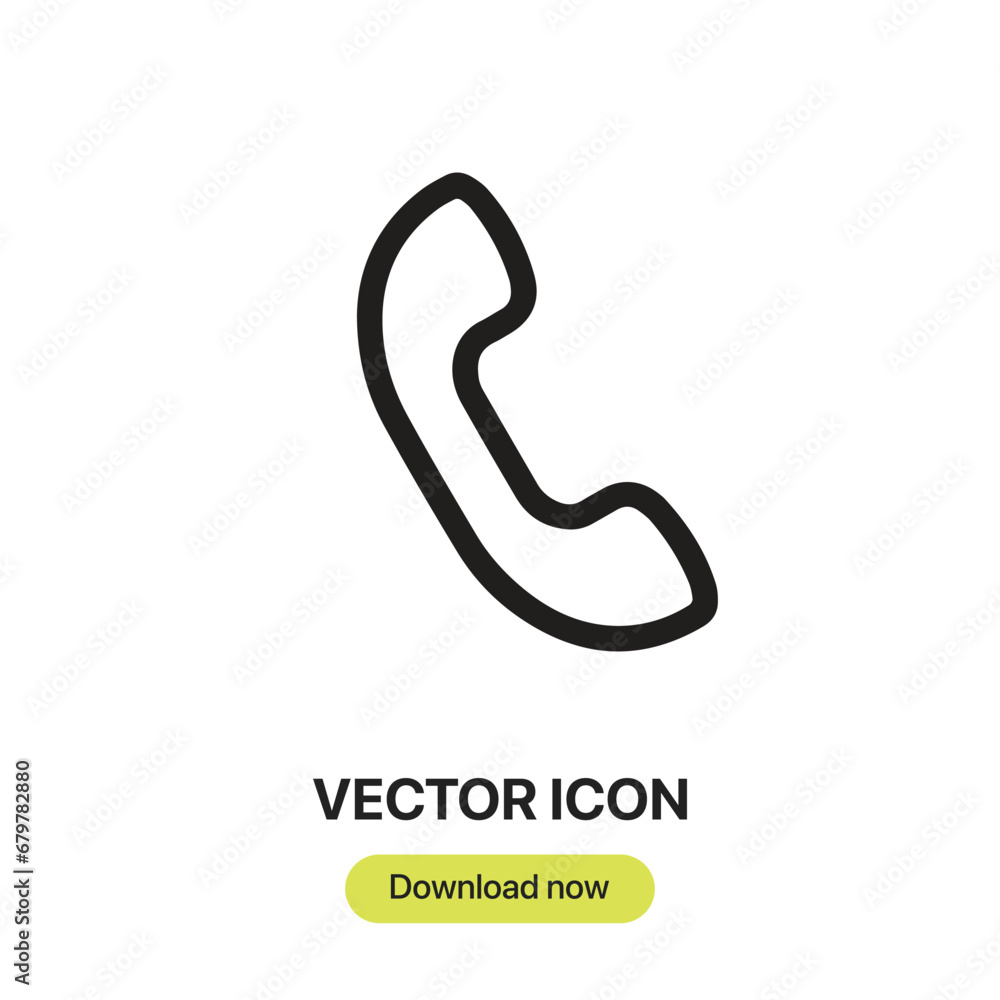 Telephone icon vector. Linear-style sign for mobile concept and web design. Telephone symbol illustration. Pixel vector graphics - Vector. Telephone icon vector. Linear-style sign for mobile concept and web design. Telephone symbol illustration. Pixel vector graphics - Vector.