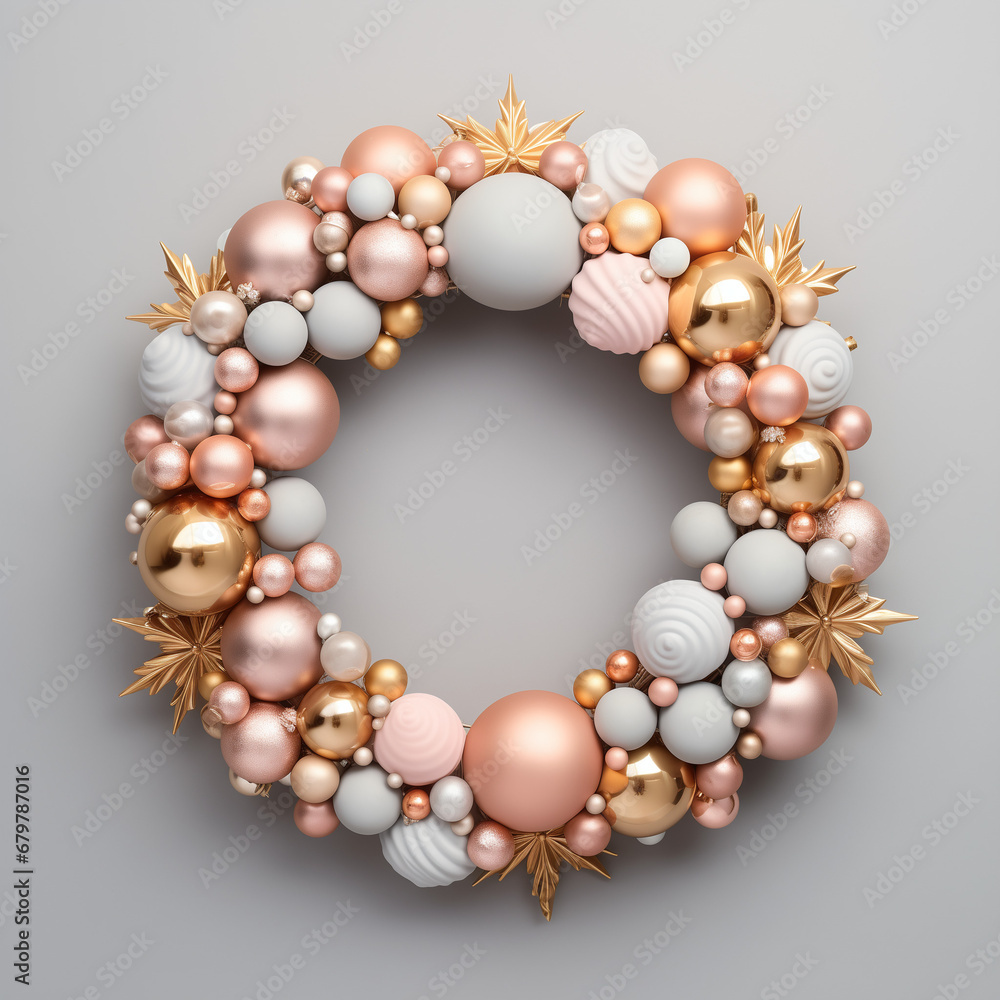 christmas wreath,ball,christmas balls with golden balls and birch branches,colorful palette christmas wreath,ball,christmas balls with golden balls and birch branches,colorful palette