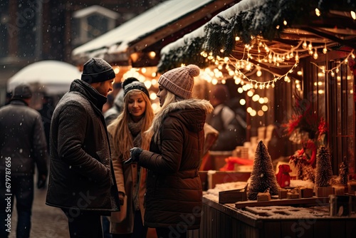 Friends at Christmas market