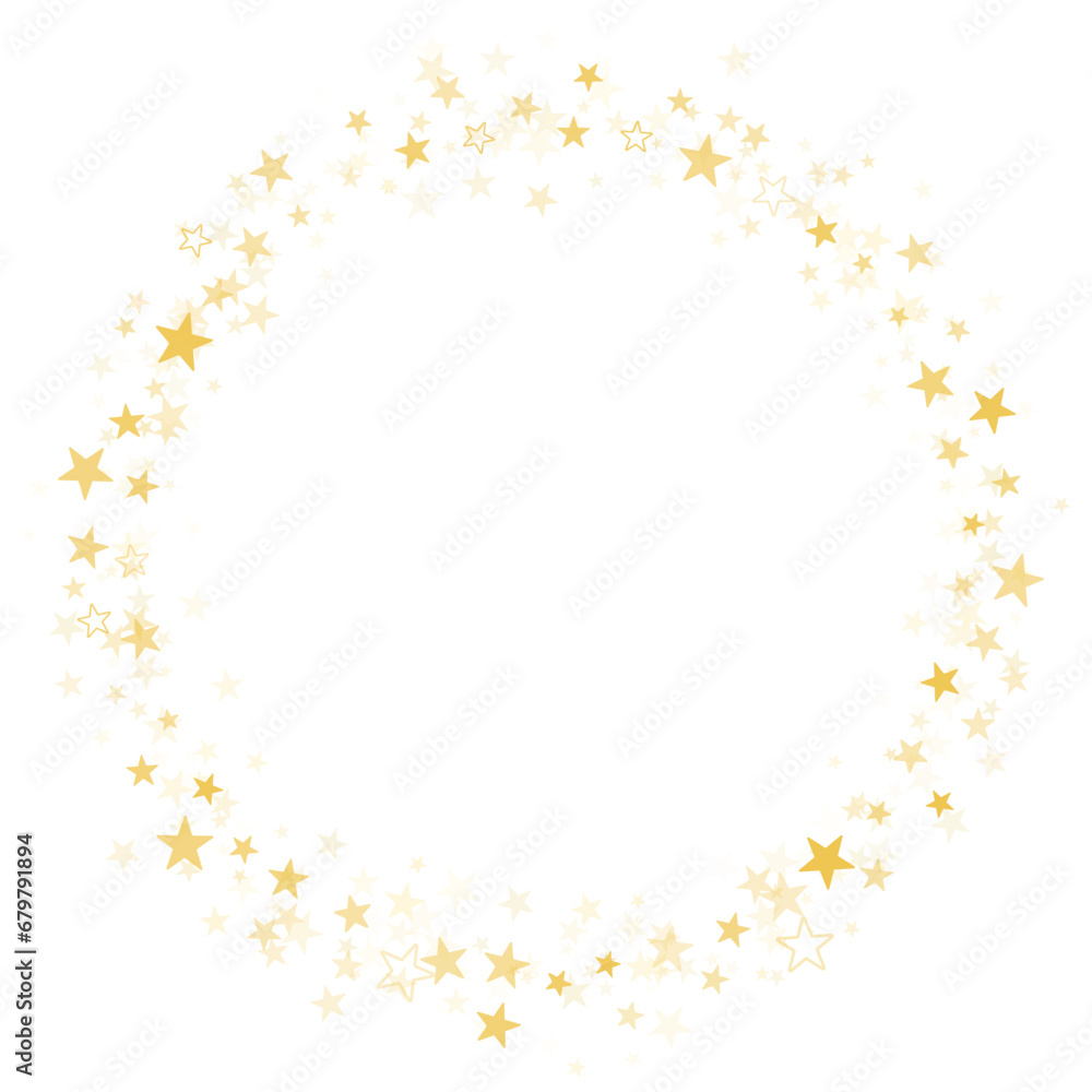 Stars round frame. Gold starry circle. Stars round frame. Gold starry circle.