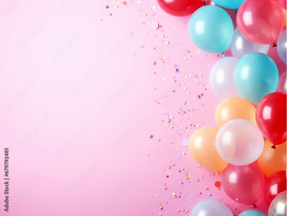 vibrant color balloons background, AIGENERATED 