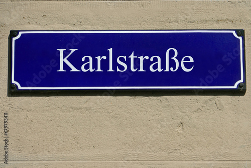 Emailleschild Karlstraße