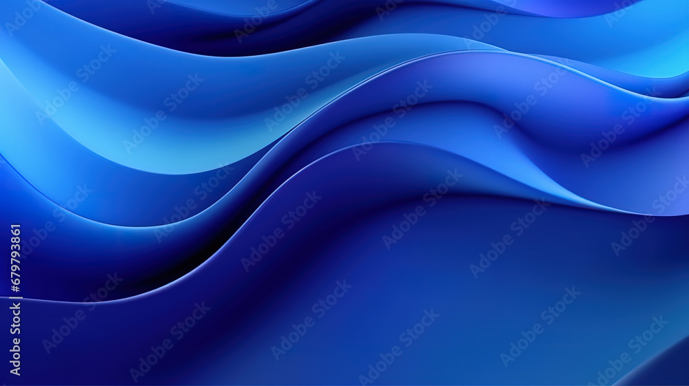Obraz premium Abstract blue background with waves. Generative AI