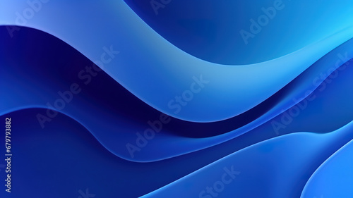 Wave blue gradient graphic background with curved pattern wallpaper. Generative AI