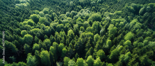 wallpaper of a low aerial photography forestscape