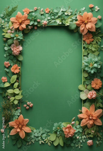 Wallpaper Mural Abstract floral background with flowers, leaves, in 3d style, black background,ai generation Torontodigital.ca