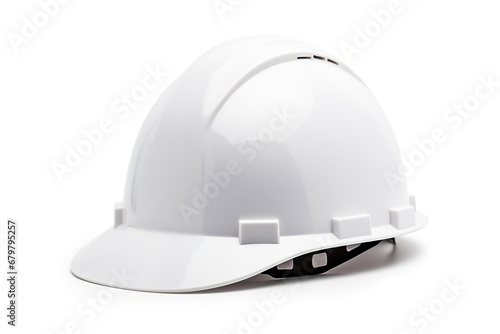 white safety helmet isolated white background