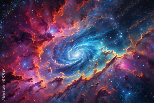 Colorful Nebula Galaxy , Beautiful Space Wallpaper