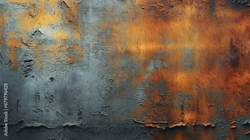 Steel metal grunge texture rusty fancy background, dark gray black wallpaper. Generative AI