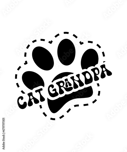 cat grandpa svg design