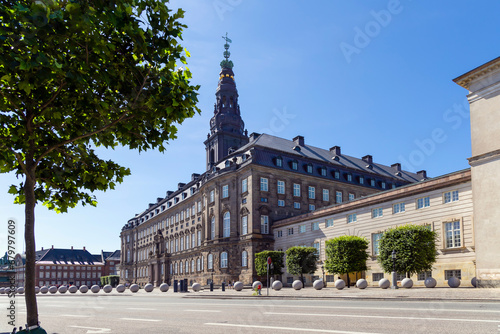 Christiansborg Palace in Copenhagen. Danish Parliament Folketinget. photo