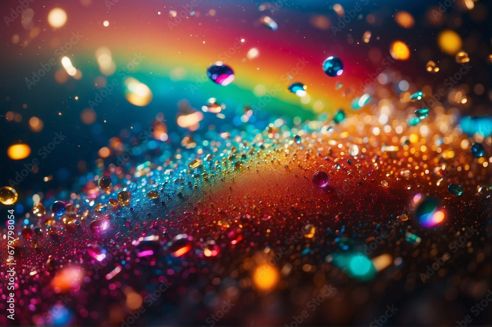 Rainbow Colorful Glitter and Sequins, Shiny Wallpaper, Background