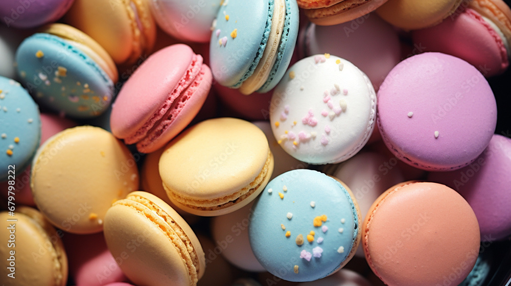 delicious and beautiful macaroons.Generative AI delicious and beautiful macaroons.Generative AI