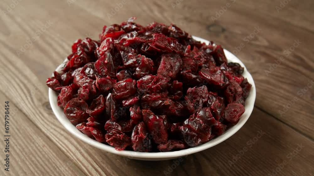 Dried cranberries on a plate. Dried cranberries on a plate.