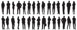 Vector of silhouettes of business people.
