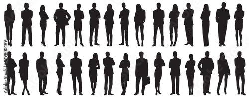 Vector of silhouettes of business people. photo