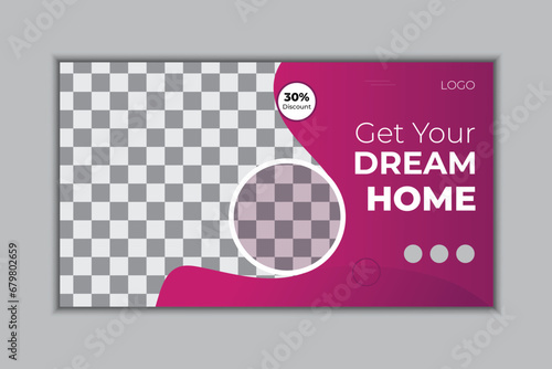  social media post template for real estate and apartment promotion design