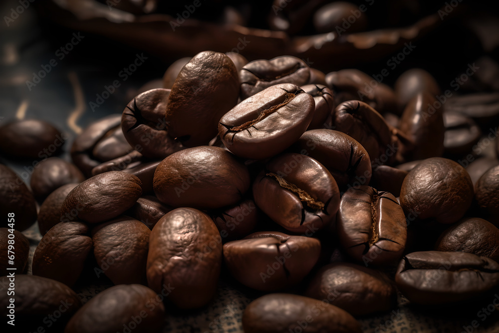 Naklejka premium A close up of Coffee beans