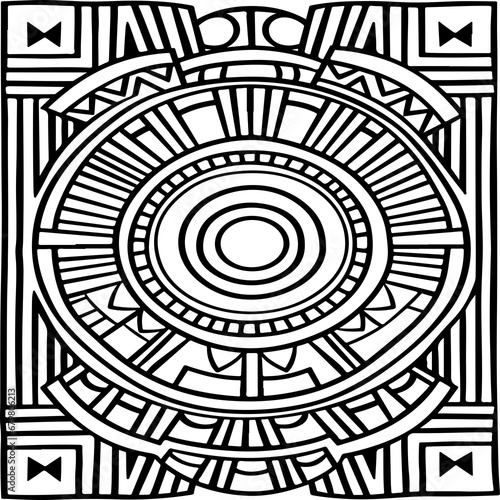 african Mandala coloring page