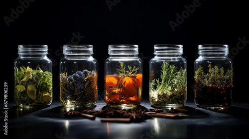 Medicinal herbs and tinctures.Generative AI