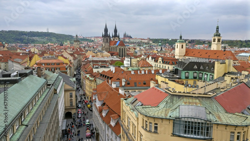 City old town rooftops Prague 