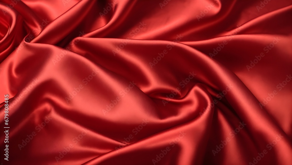 Abstract background of light red silk satin, with a subtle sheen. Background, texture. Abstract background of light red silk satin, with a subtle sheen. Background, texture.