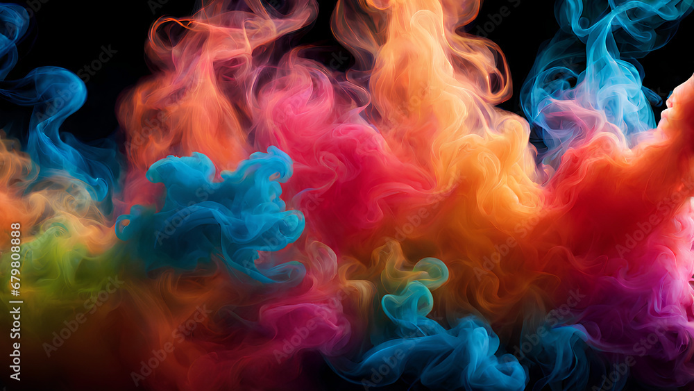 colorful smoke abstract background for graphic resource | Ai illustration 