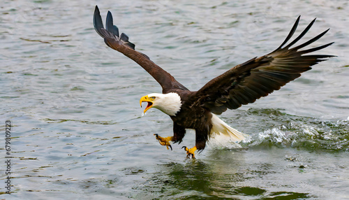 American bald eagle bald eagle in flight