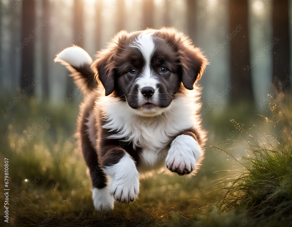 puppy in forest