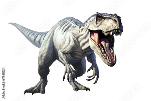 Illustration set, dinosaur T-Rex, transparent background, ancient animals, extinct species, history.Geneartive AI © kop