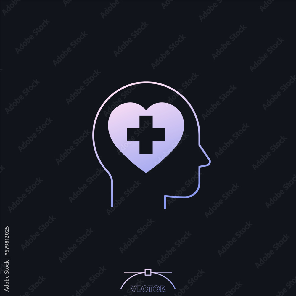 Mental health icon with a gradient Mental health icon with a gradient