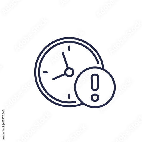 shelf life line icon, expire time vector