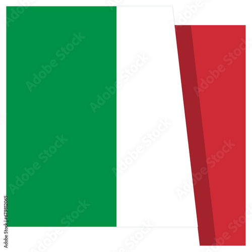 Flag of Italy icon illustration