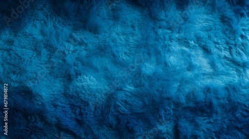 Close up of a fluffy Carpet Texture in blue Colors. Soft Fleece Fabric