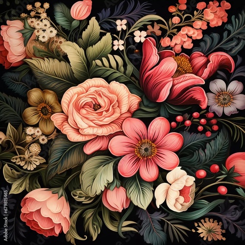 Floral and decorative object background, ai generator