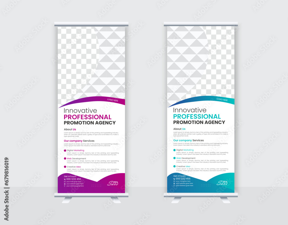 Corporate roll up banner template Corporate roll up banner template