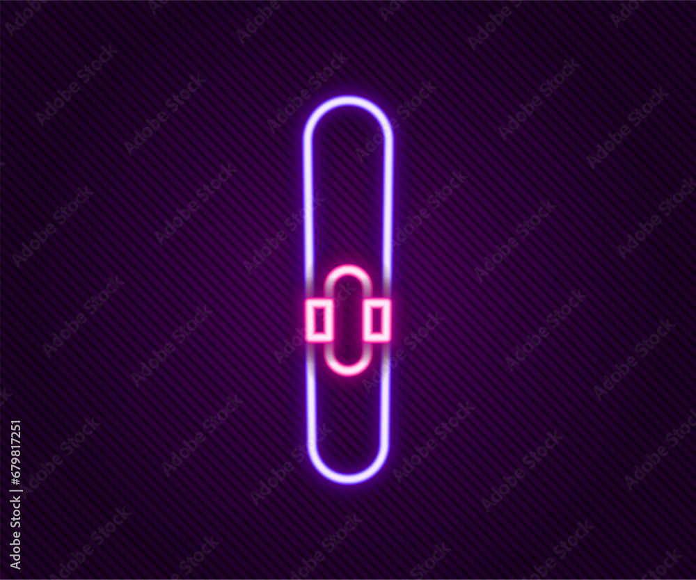 Glowing neon line Cigar icon isolated on black background. Colorful outline concept. Vector Glowing neon line Cigar icon isolated on black background. Colorful outline concept. Vector