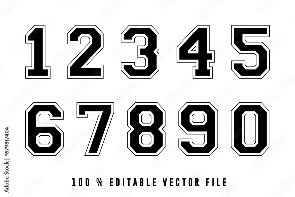 Classic Sport basketball Jersey Number vector. Classic Sport basketball Jersey Number vector.