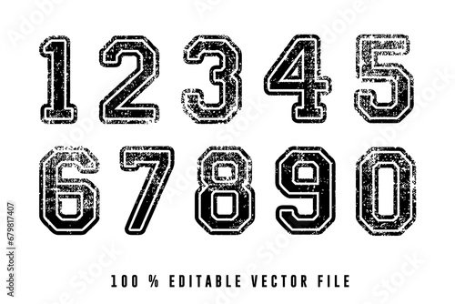 Classic Sport basketball Jersey Number vector.