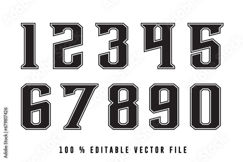 Classic Sport basketball Jersey Number vector.